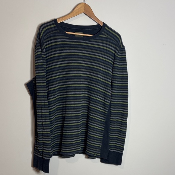 Prana Striped Thermal Sweater Shirt - Picture 1 of 5